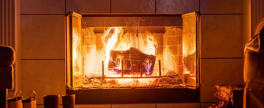 Mendota Hearth Landscape Fireplace Installation in Lincoln Park, Michigan