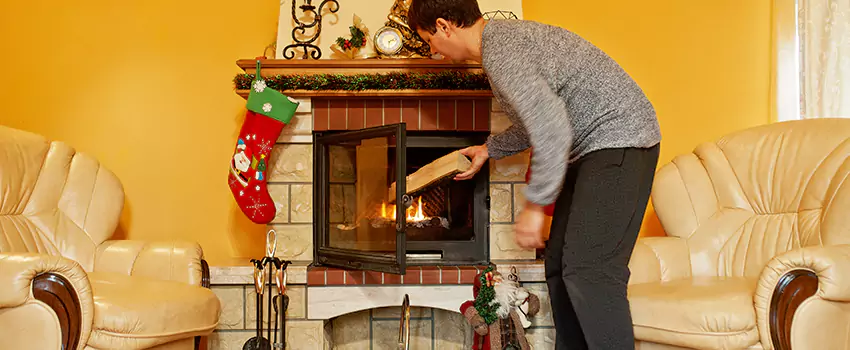Rusted Metal Fireplace Restoration in Lincoln Park, Michigan
